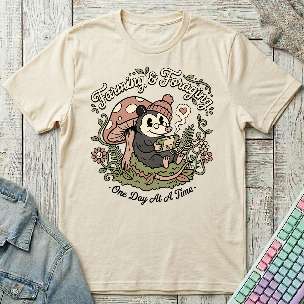 Farming, Foraging & Gaming T-Shirt - Farming, Foraging & Gaming_natural