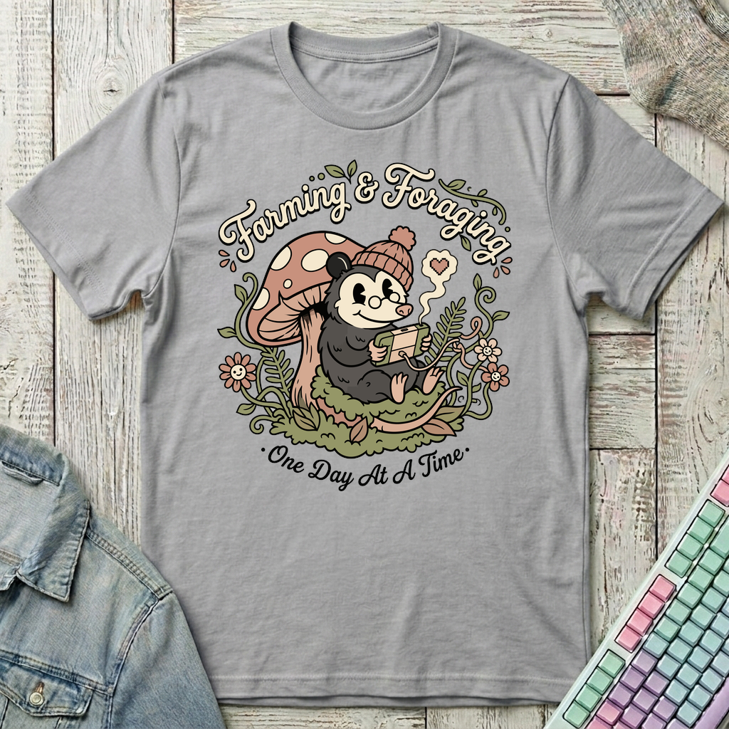 Farming, Foraging & Gaming T-Shirt - Farming, Foraging & Gaming_sport_grey