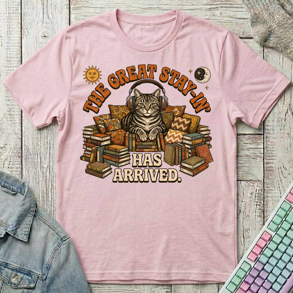 Feline Great Stay-In T-Shirt - Feline Great Stay-In_light_pink