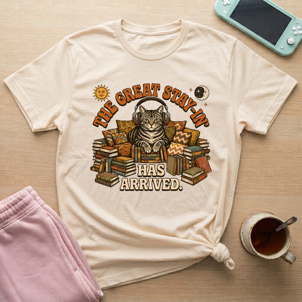 Feline Great Stay-In T-Shirt - Feline Great Stay-In_natural