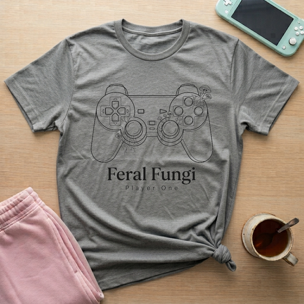 Feral Fungi Gaming Club T-Shirt - Feral Fungi Gaming Club_graphite_heather
