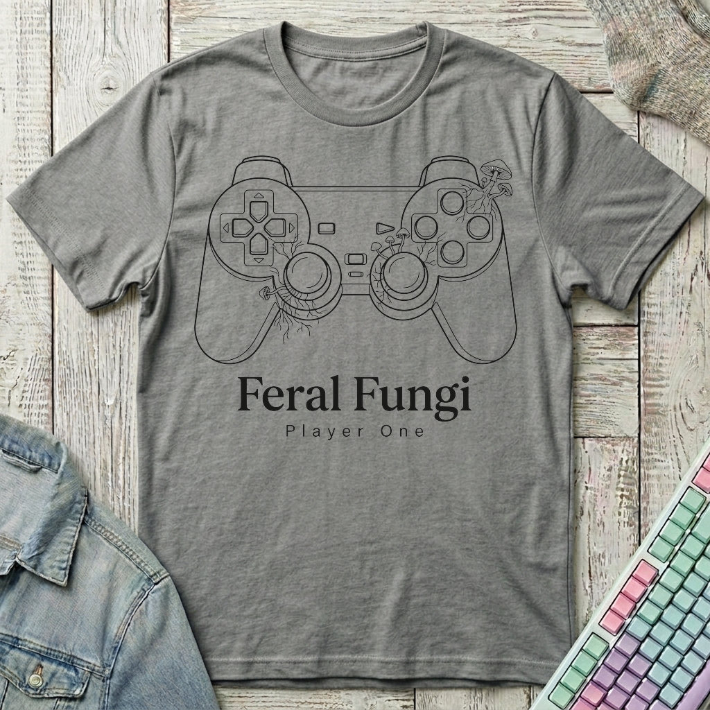 Feral Fungi Gaming Club T-Shirt - Feral Fungi Gaming Club_graphite_heather