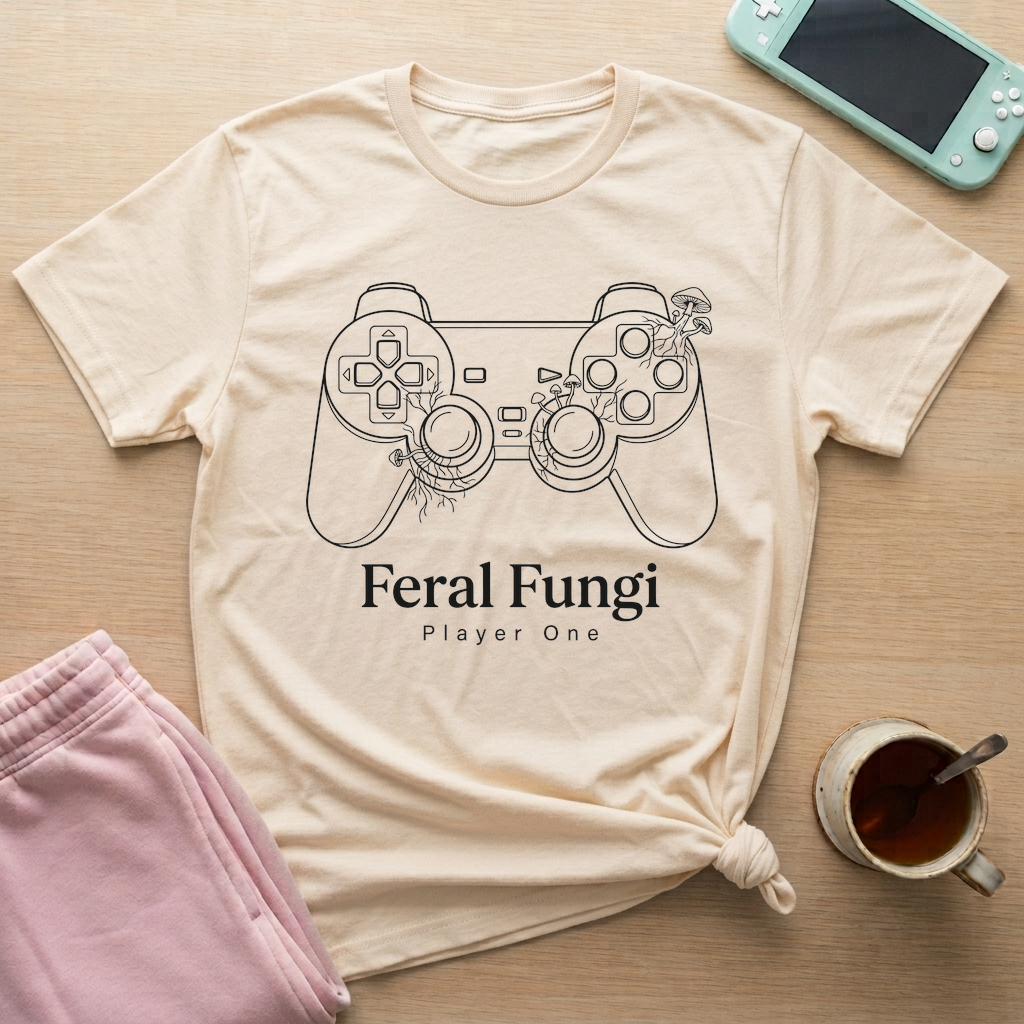 Feral Fungi Gaming Club T-Shirt - Feral Fungi Gaming Club_natural