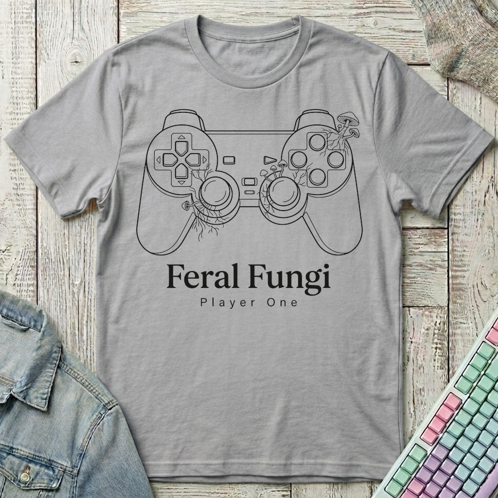 Feral Fungi Gaming Club T-Shirt - Feral Fungi Gaming Club_sport_grey