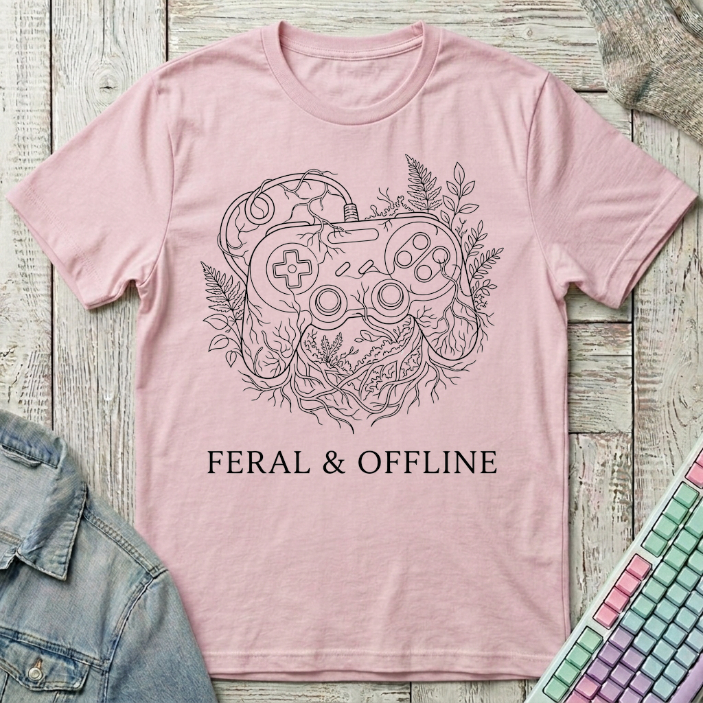 Feral Gamer Do Not Disturb T-Shirt - Feral Gamer Do Not Disturb_light_pink