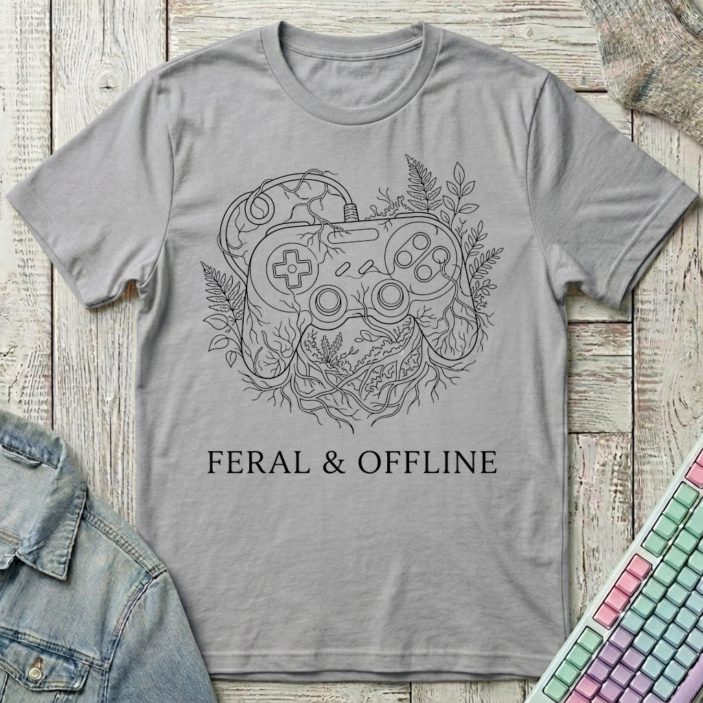 Feral Gamer Do Not Disturb T-Shirt - Feral Gamer Do Not Disturb_sport_grey