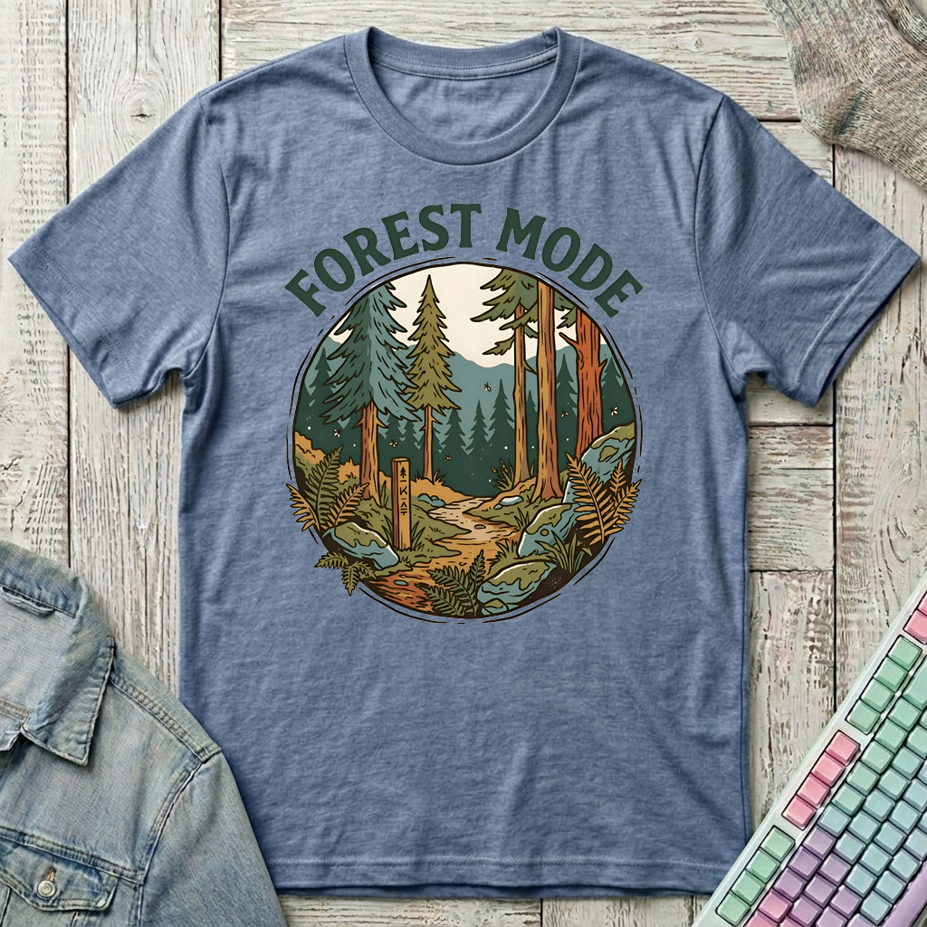 Forest Mode T-Shirt - Forest Mode_heather_indigo