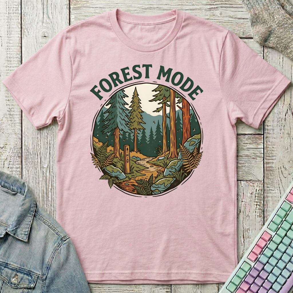 Forest Mode T-Shirt - Forest Mode_light_pink