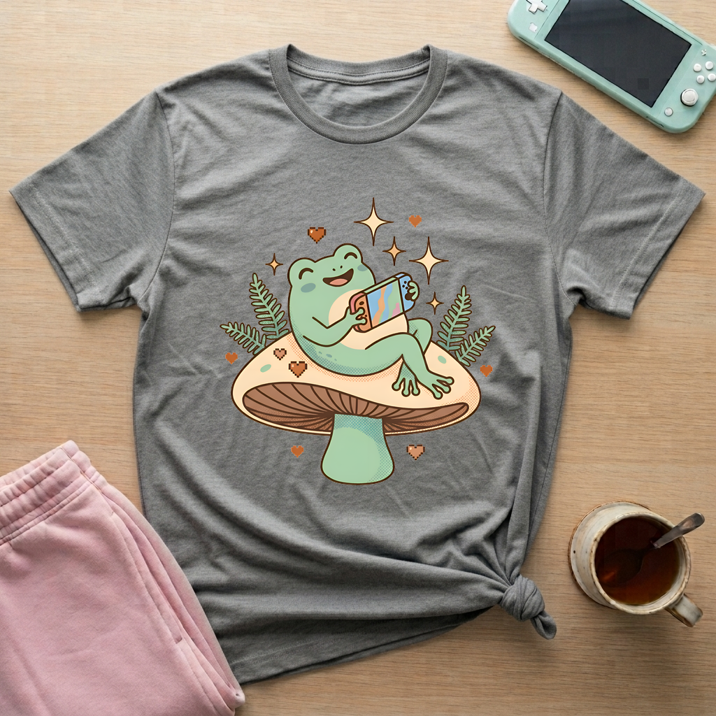 Frog Mode Cozy T-Shirt - Frog Mode Cozy_graphite_heather