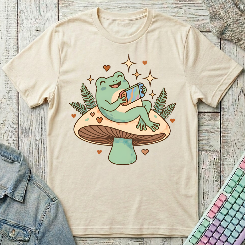 Frog Mode Cozy T-Shirt - Frog Mode Cozy_natural