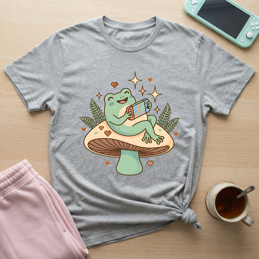 Frog Mode Cozy T-Shirt - Frog Mode Cozy_sport_grey