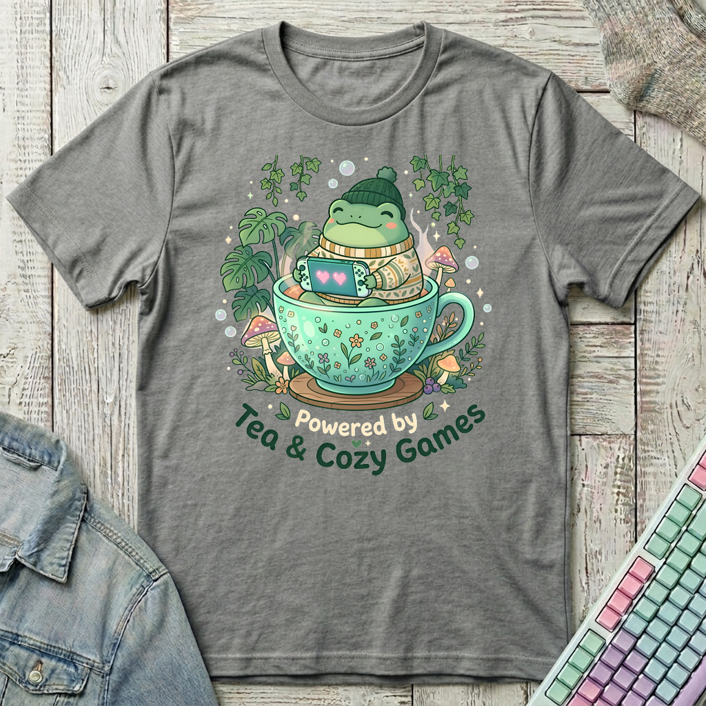 Frog Tea Gamer T-Shirt - Frog Tea Gamer_graphite_heather