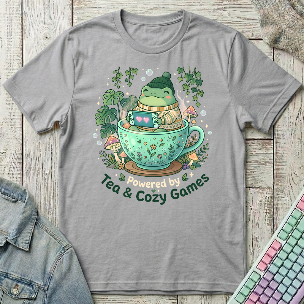 Frog Tea Gamer T-Shirt - Frog Tea Gamer_sport_grey