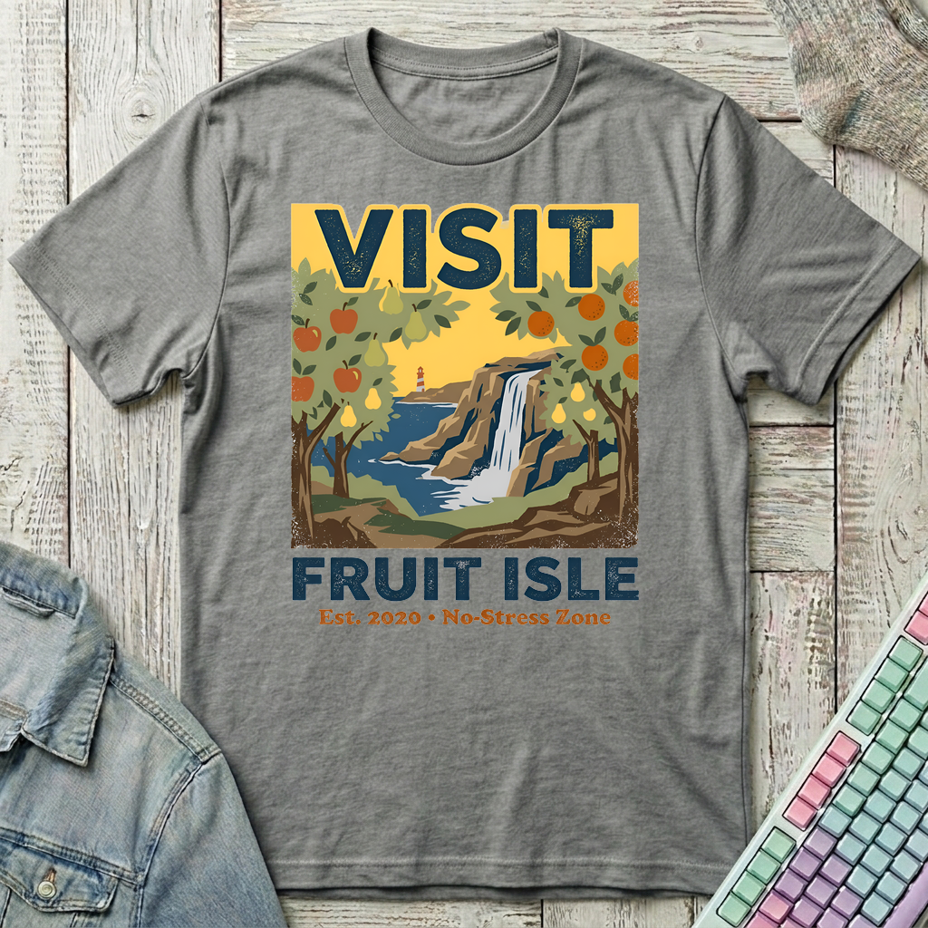 Fruit Isle Escape T-Shirt - Fruit Isle Escape_graphite_heather