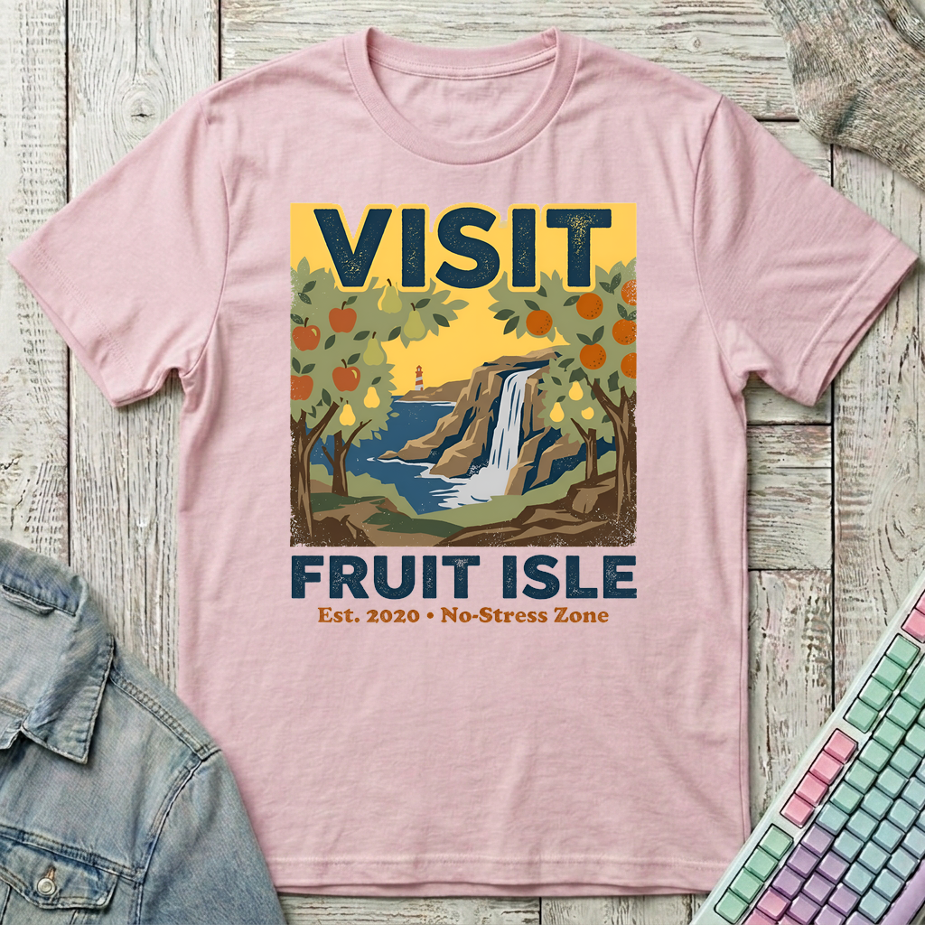 Fruit Isle Escape T-Shirt - Fruit Isle Escape_light_pink