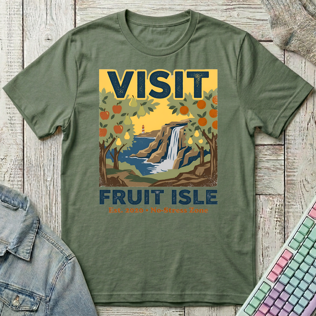 Fruit Isle Escape T-Shirt - Fruit Isle Escape_military_green