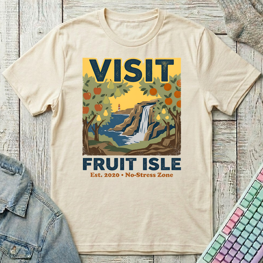 Fruit Isle Escape T-Shirt - Fruit Isle Escape_natural