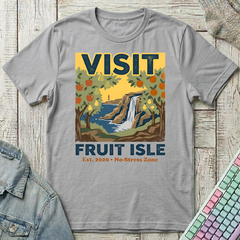 Fruit Isle Escape T-Shirt - Fruit Isle Escape_sport_grey