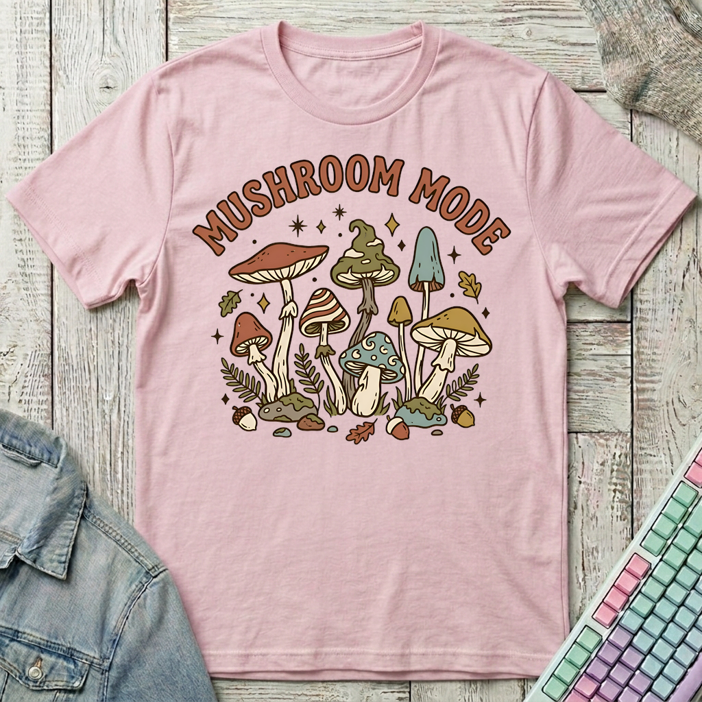 Fungi Retreat T-Shirt - Fungi Retreat_light_pink