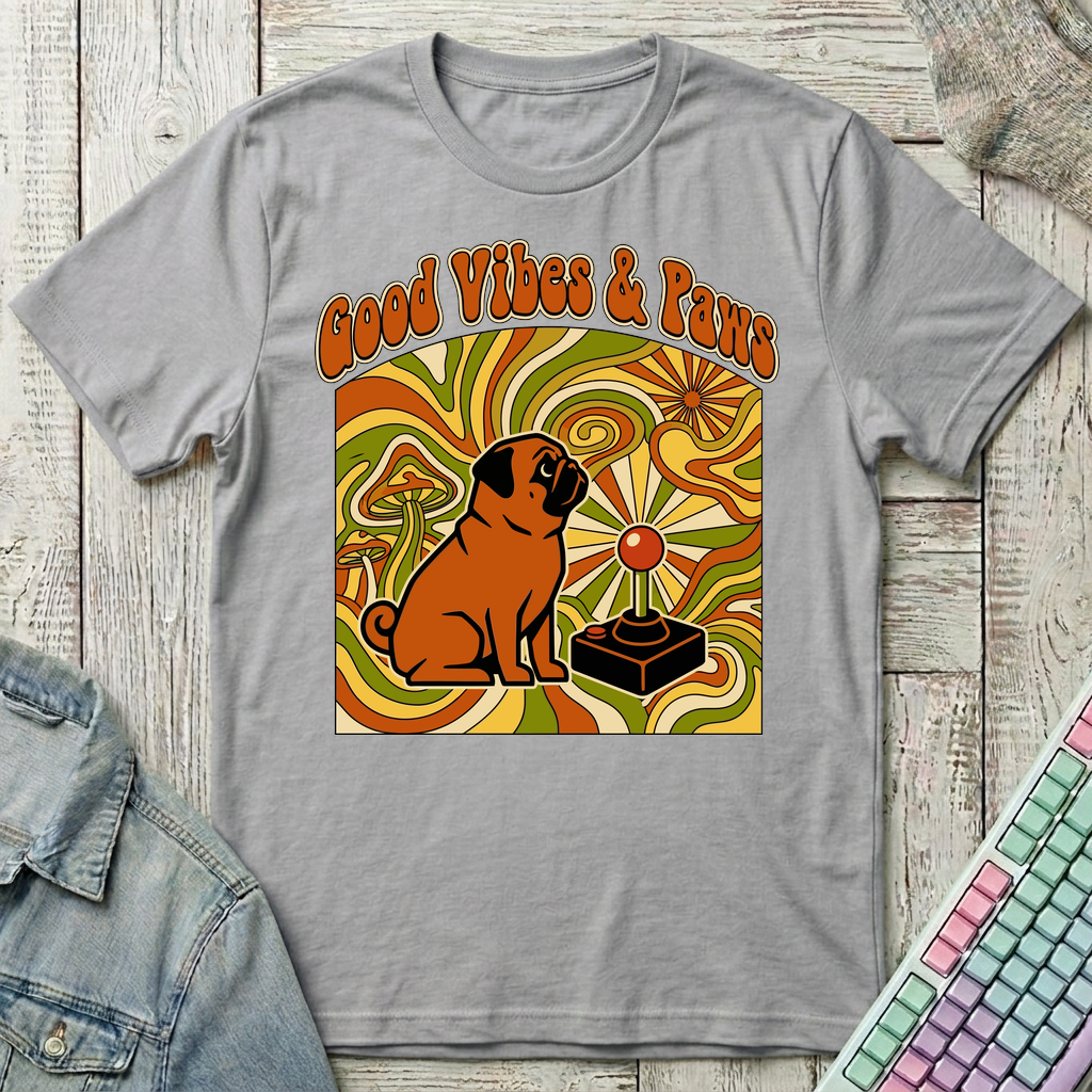 Good Vibes & Paws T-Shirt - Good Vibes & Paws_sport_grey