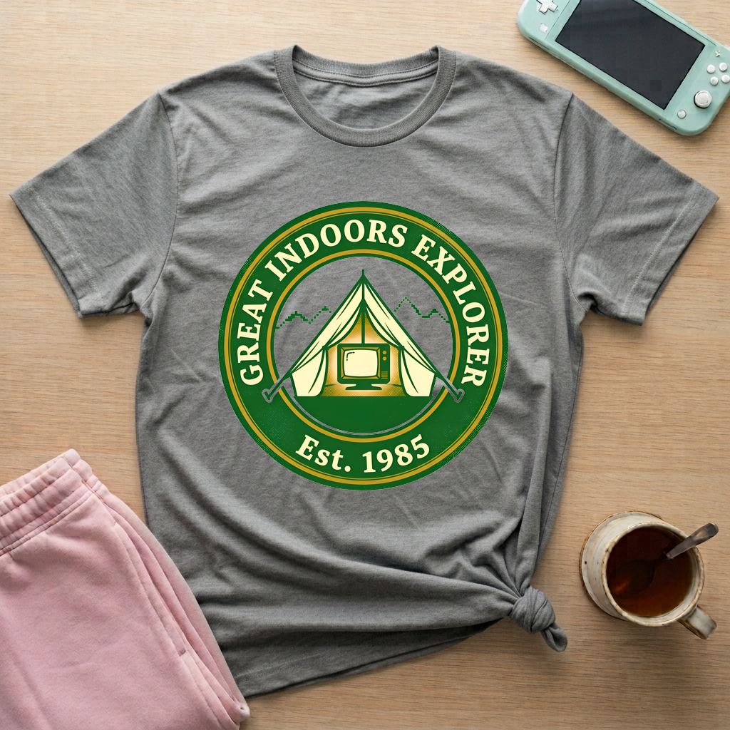 Great Indoors Explorer T-Shirt - Great Indoors Explorer_graphite_heather