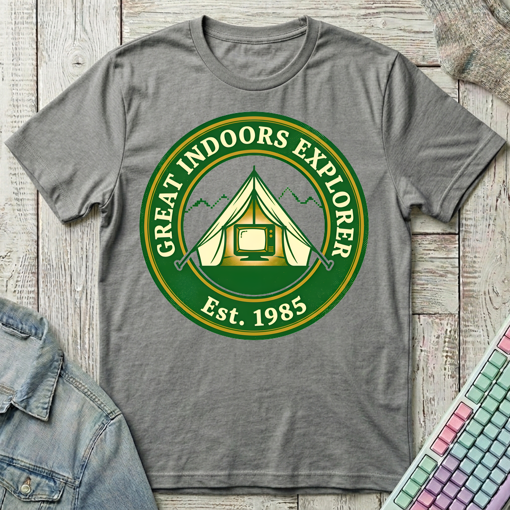 Great Indoors Explorer T-Shirt - Great Indoors Explorer_graphite_heather