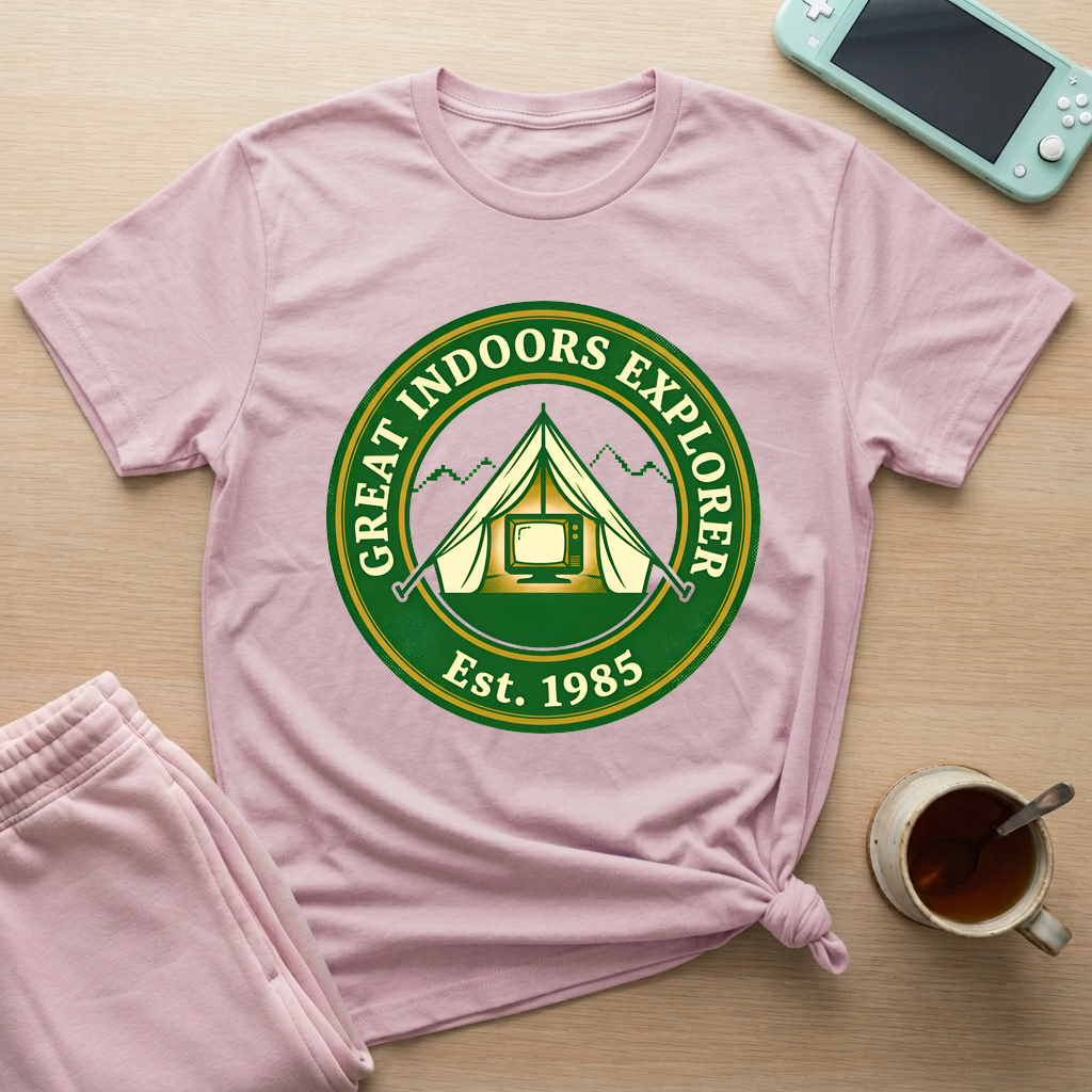Great Indoors Explorer T-Shirt - Great Indoors Explorer_light_pink