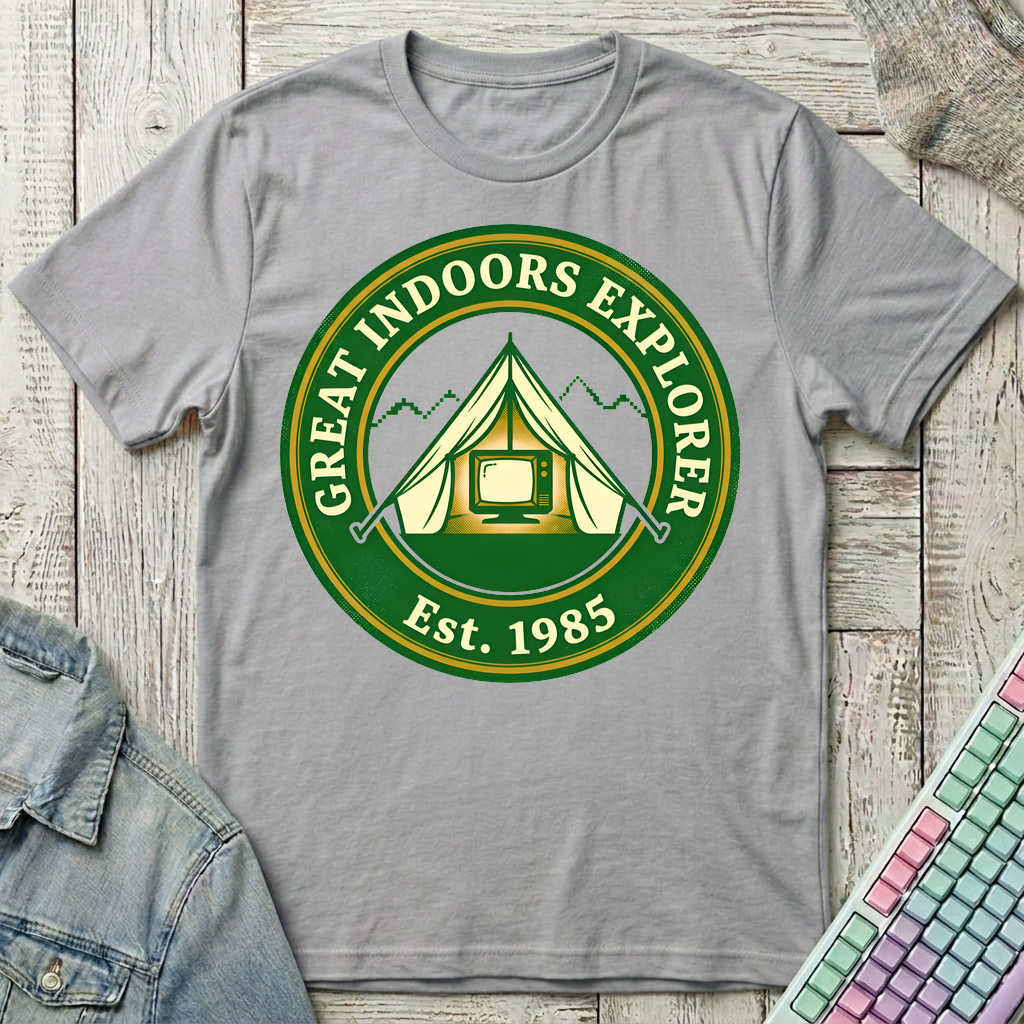 Great Indoors Explorer T-Shirt - Great Indoors Explorer_sport_grey