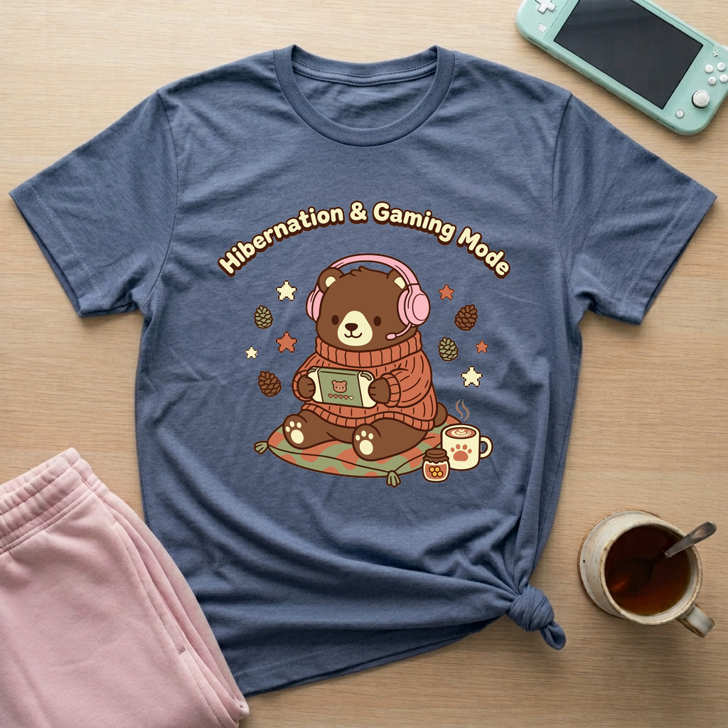 Hibernation Gaming Mode T-Shirt - Hibernation Gaming Mode_heather_indigo