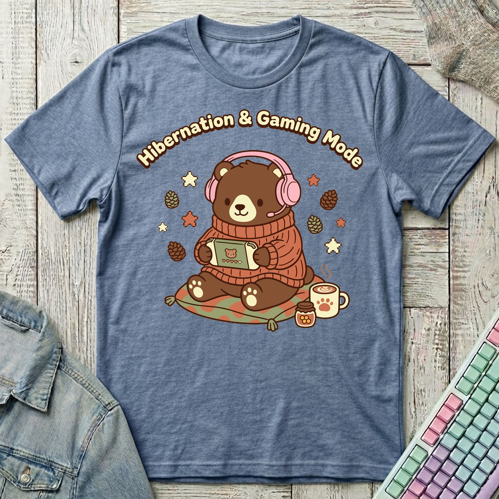 Hibernation Gaming Mode T-Shirt - Hibernation Gaming Mode_heather_indigo