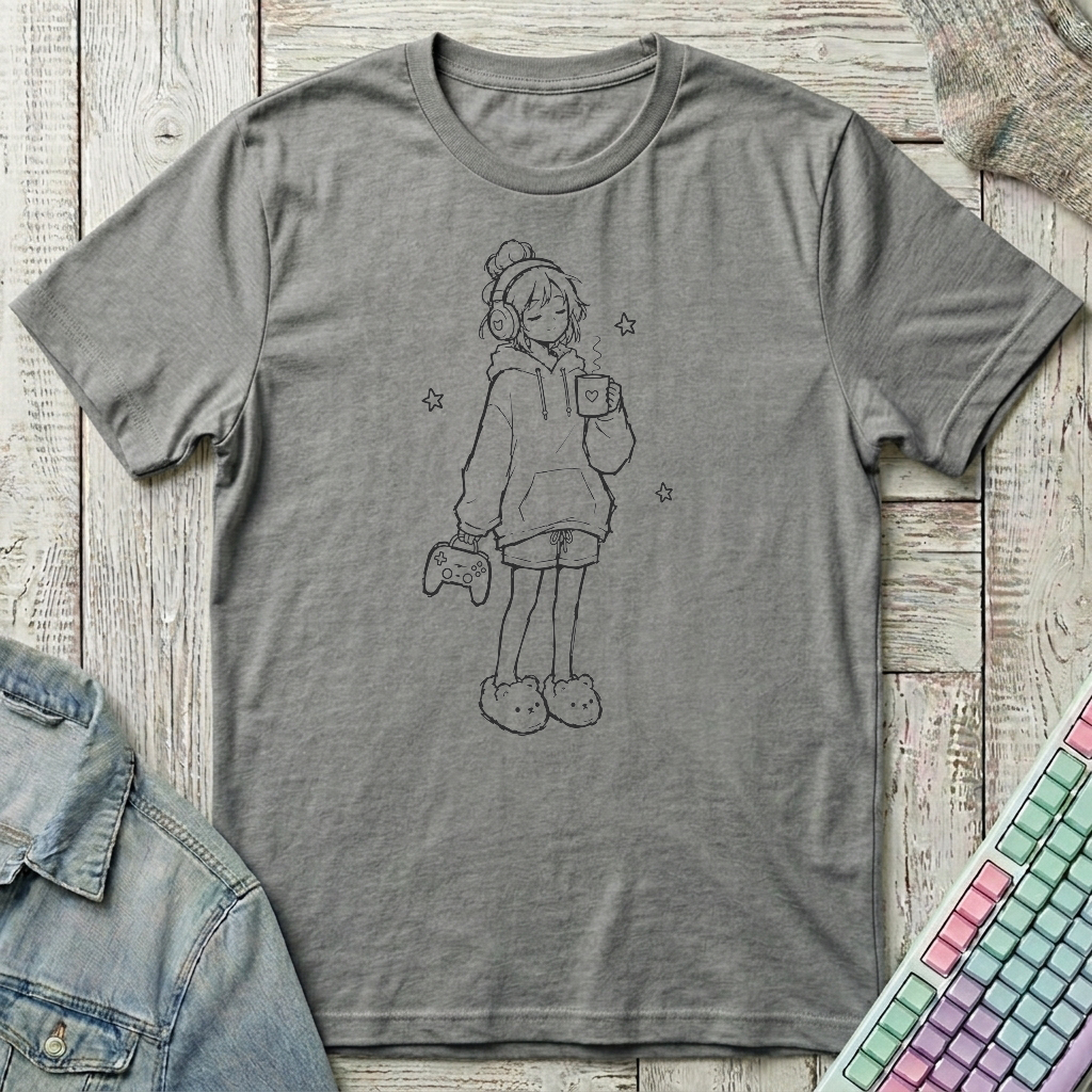 Hot Cocoa Gamer T-Shirt - Hot Cocoa Gamer_graphite_heather