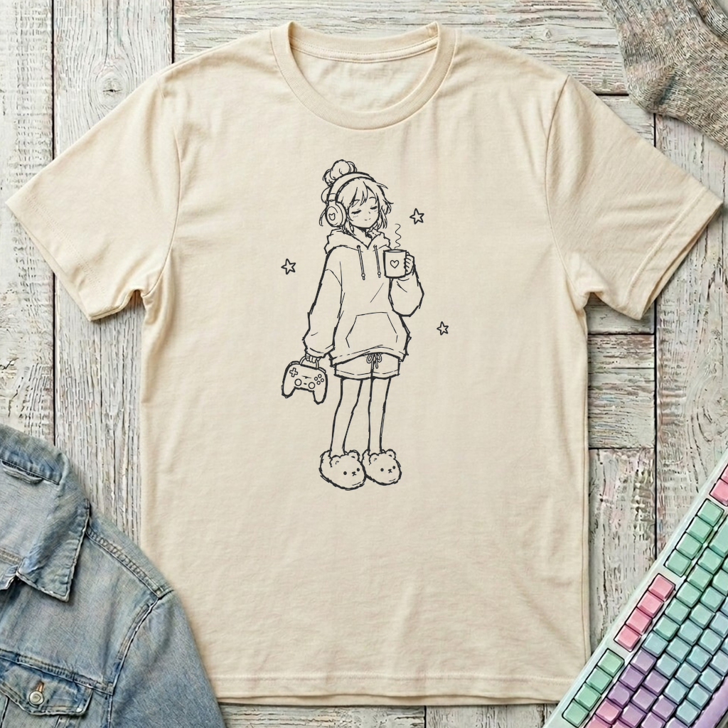 Hot Cocoa Gamer T-Shirt - Hot Cocoa Gamer_natural