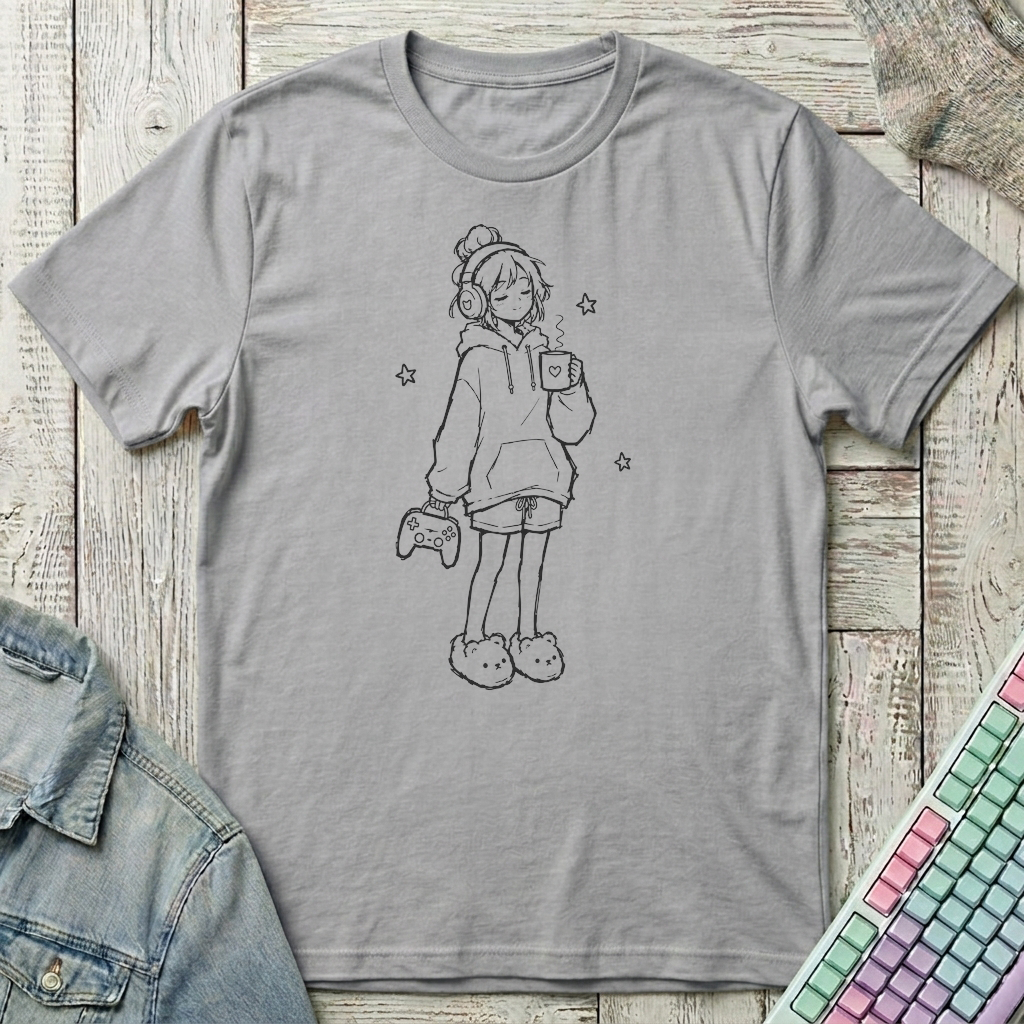 Hot Cocoa Gamer T-Shirt - Hot Cocoa Gamer_sport_grey