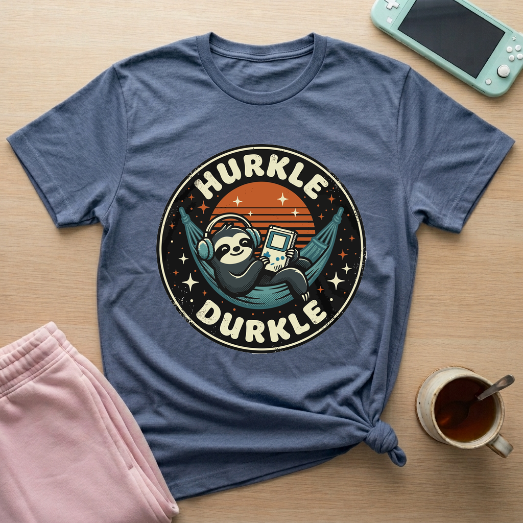 Hurkle Durkle T-Shirt - Hurkle Durkle_heather_indigo
