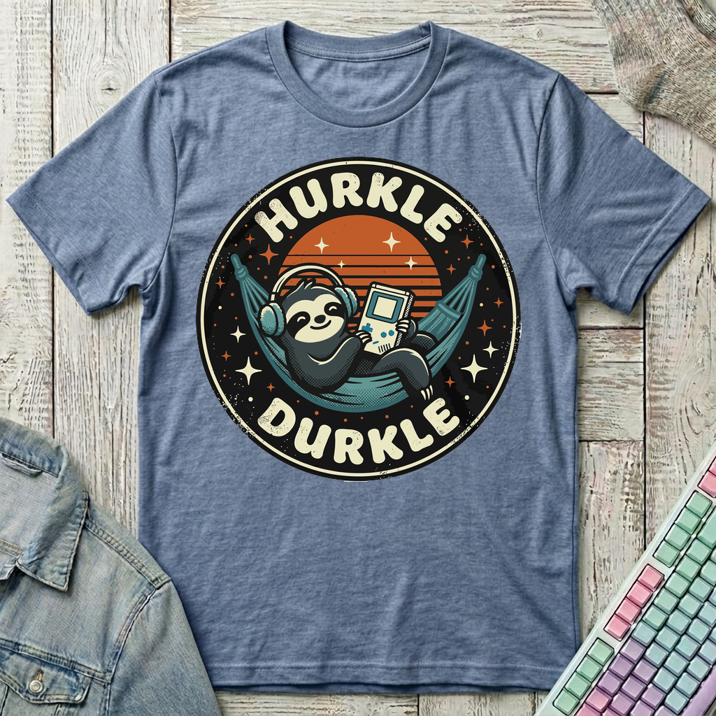 Hurkle Durkle T-Shirt - Hurkle Durkle_heather_indigo