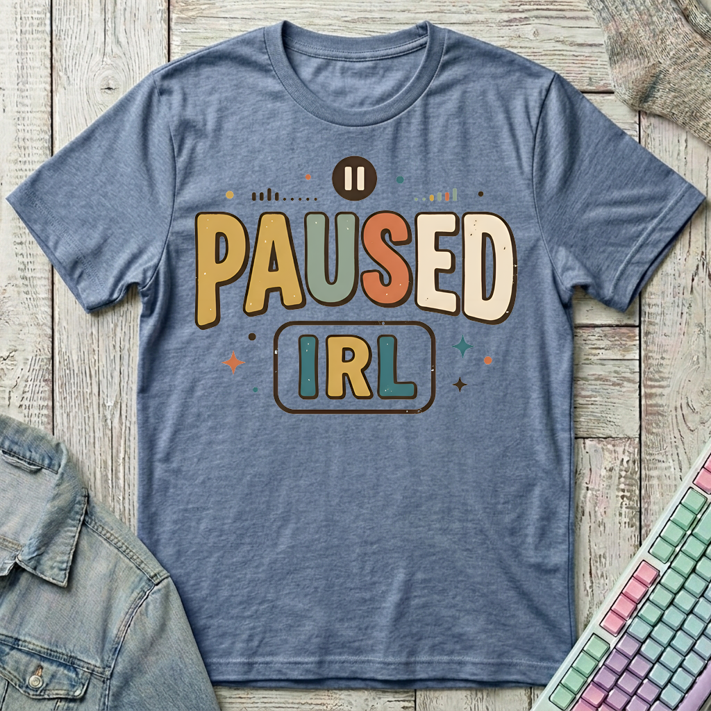 IRL Pause T-Shirt - IRL Pause_heather_indigo