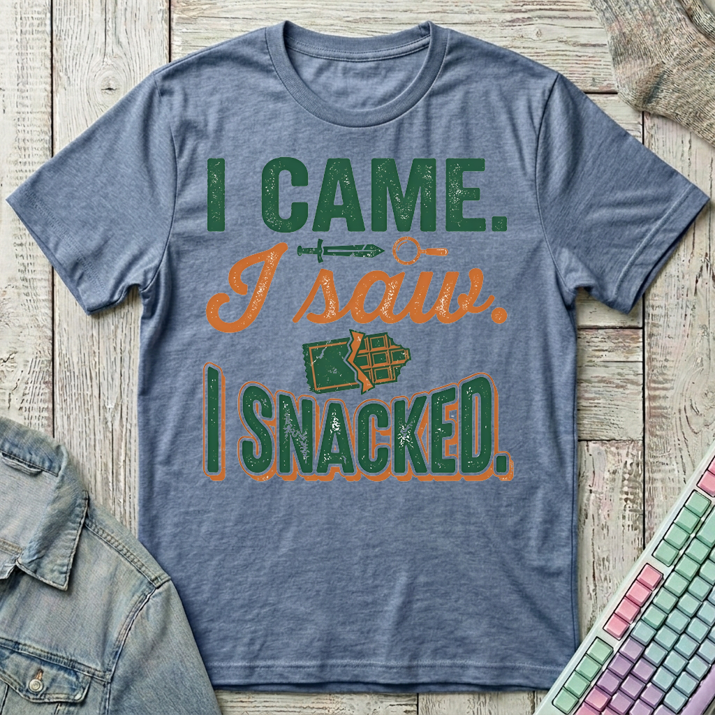 I Snacked T-Shirt - I Snacked_heather_indigo