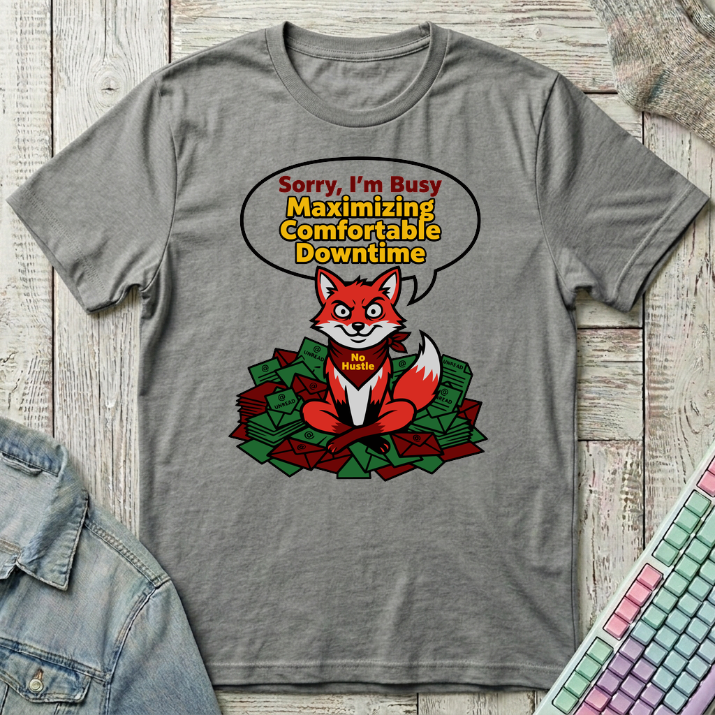 Inbox Zero Fox T-Shirt - Inbox Zero Fox_graphite_heather