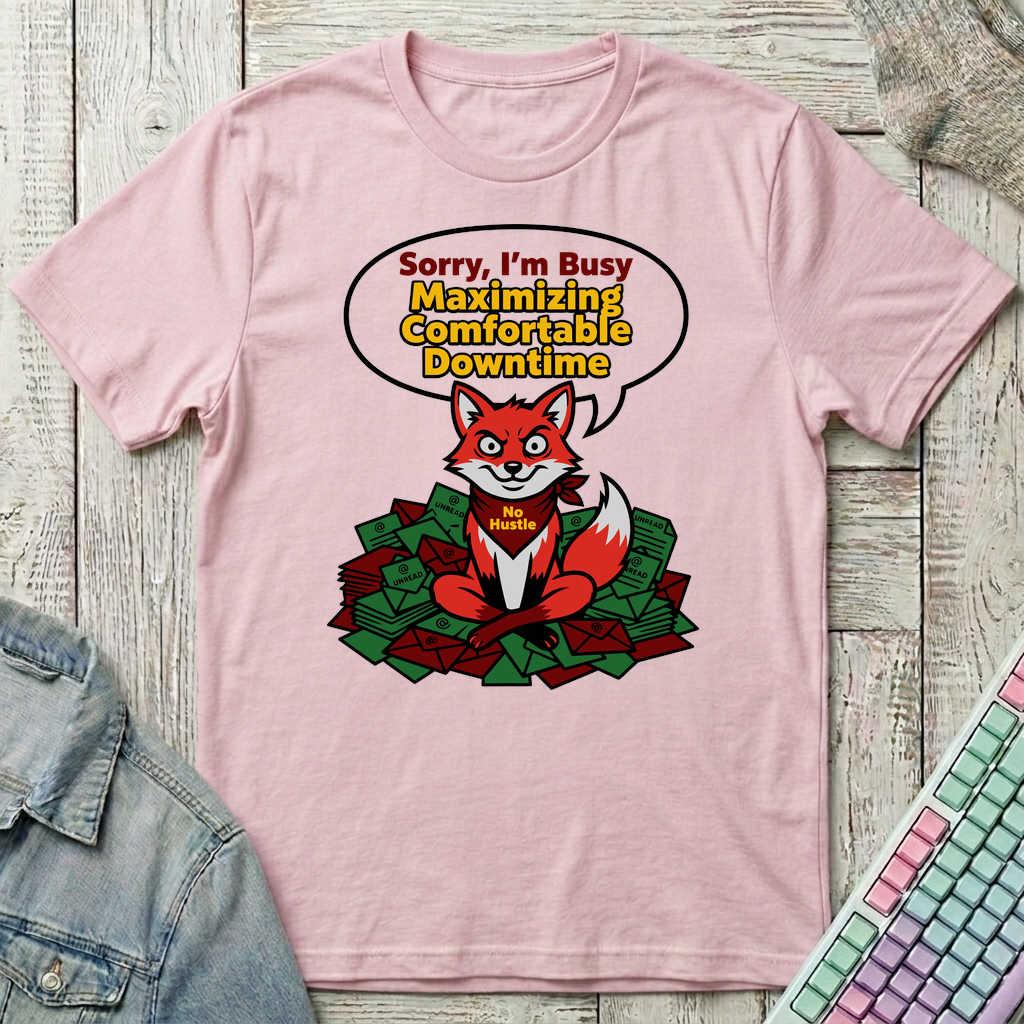 Inbox Zero Fox T-Shirt - Inbox Zero Fox_light_pink