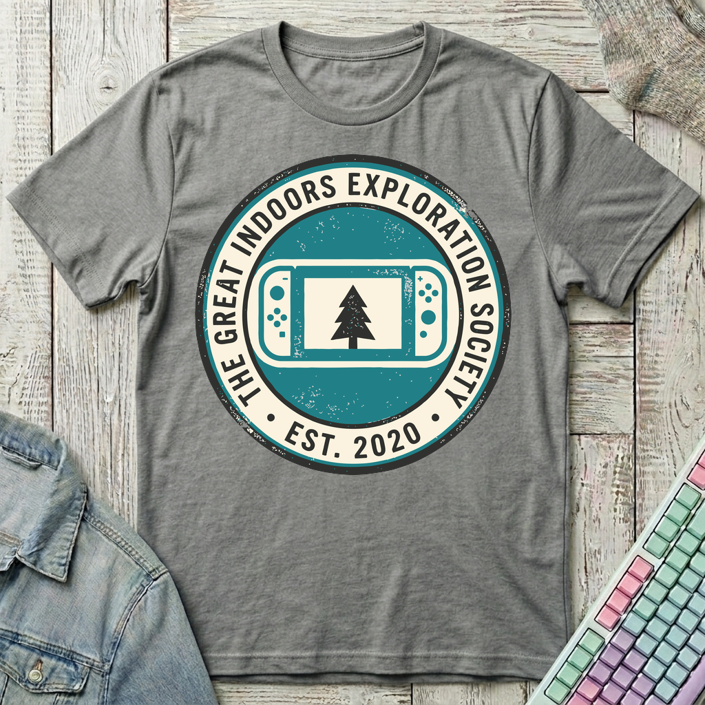 Indoor Adventure Society T-Shirt - Indoor Adventure Society_graphite_heather