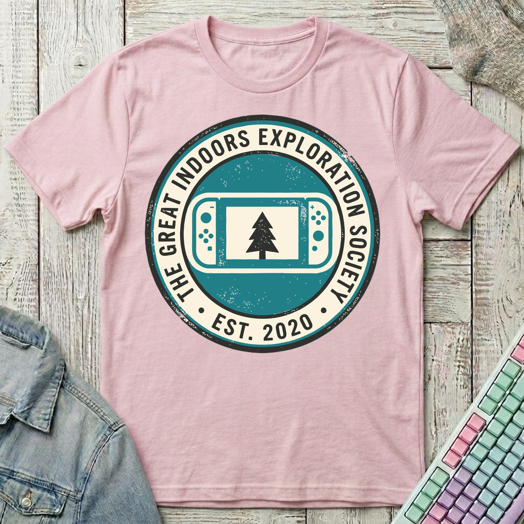 Indoor Adventure Society T-Shirt - Indoor Adventure Society_light_pink