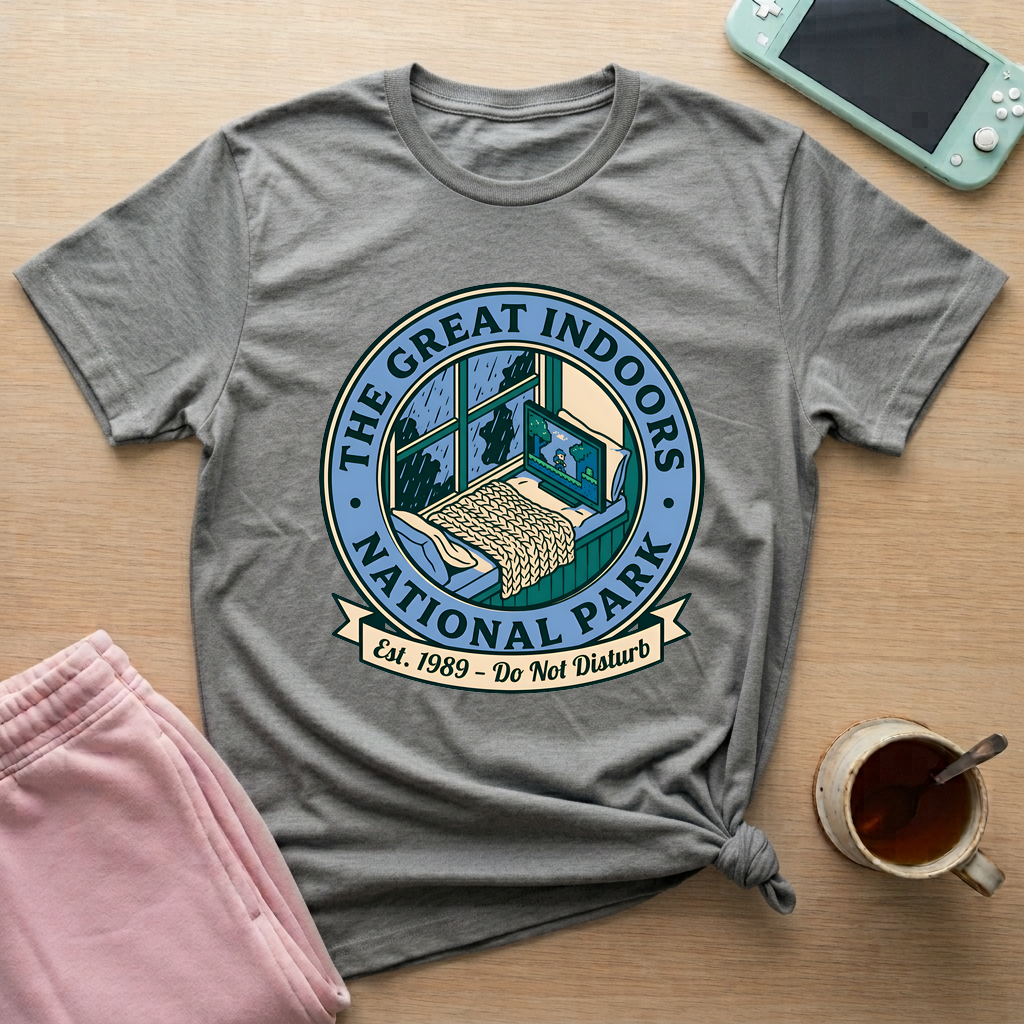 Indoor Camping Mode T-Shirt - Indoor Camping Mode_graphite_heather