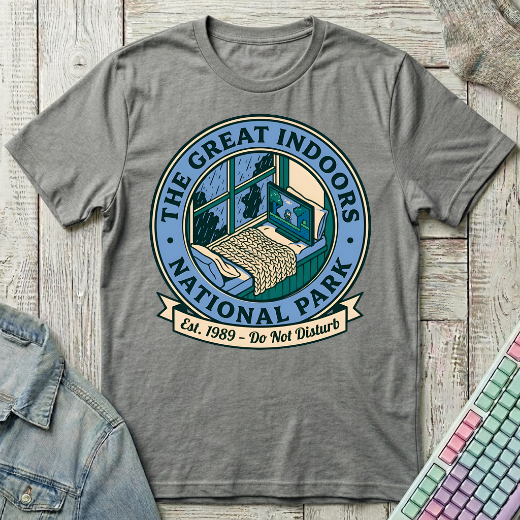 Indoor Camping Mode T-Shirt - Indoor Camping Mode_graphite_heather