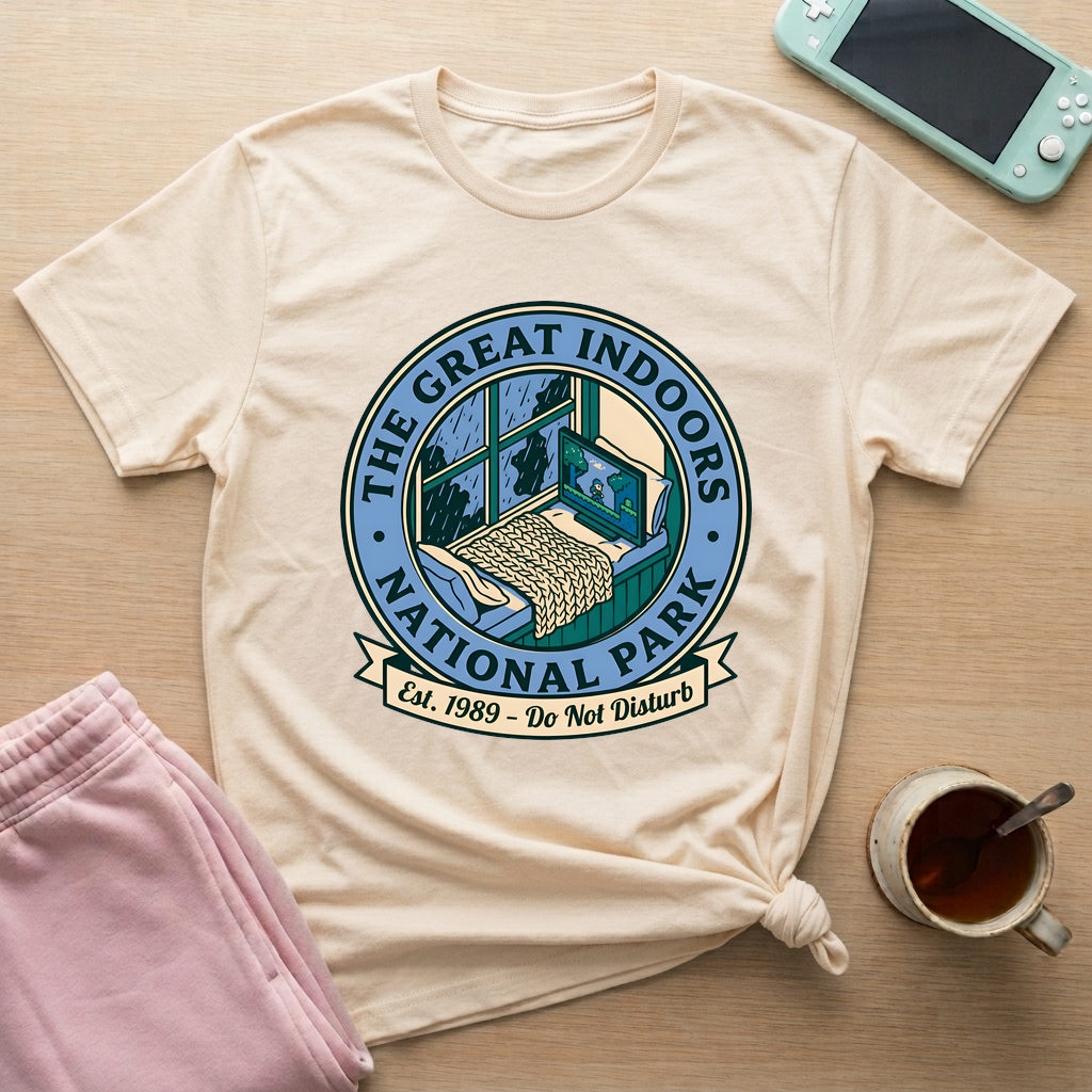 Indoor Camping Mode T-Shirt - Indoor Camping Mode_natural