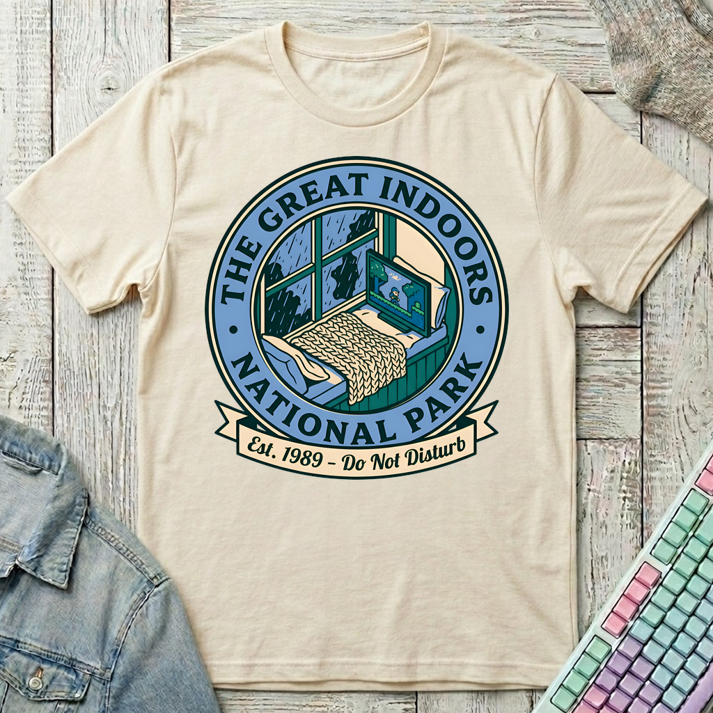 Indoor Camping Mode T-Shirt - Indoor Camping Mode_natural