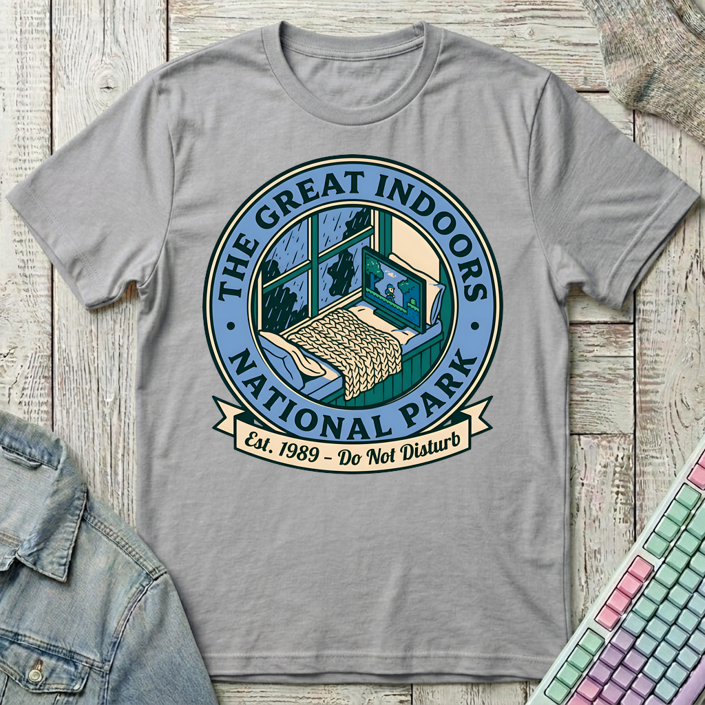 Indoor Camping Mode T-Shirt - Indoor Camping Mode_sport_grey