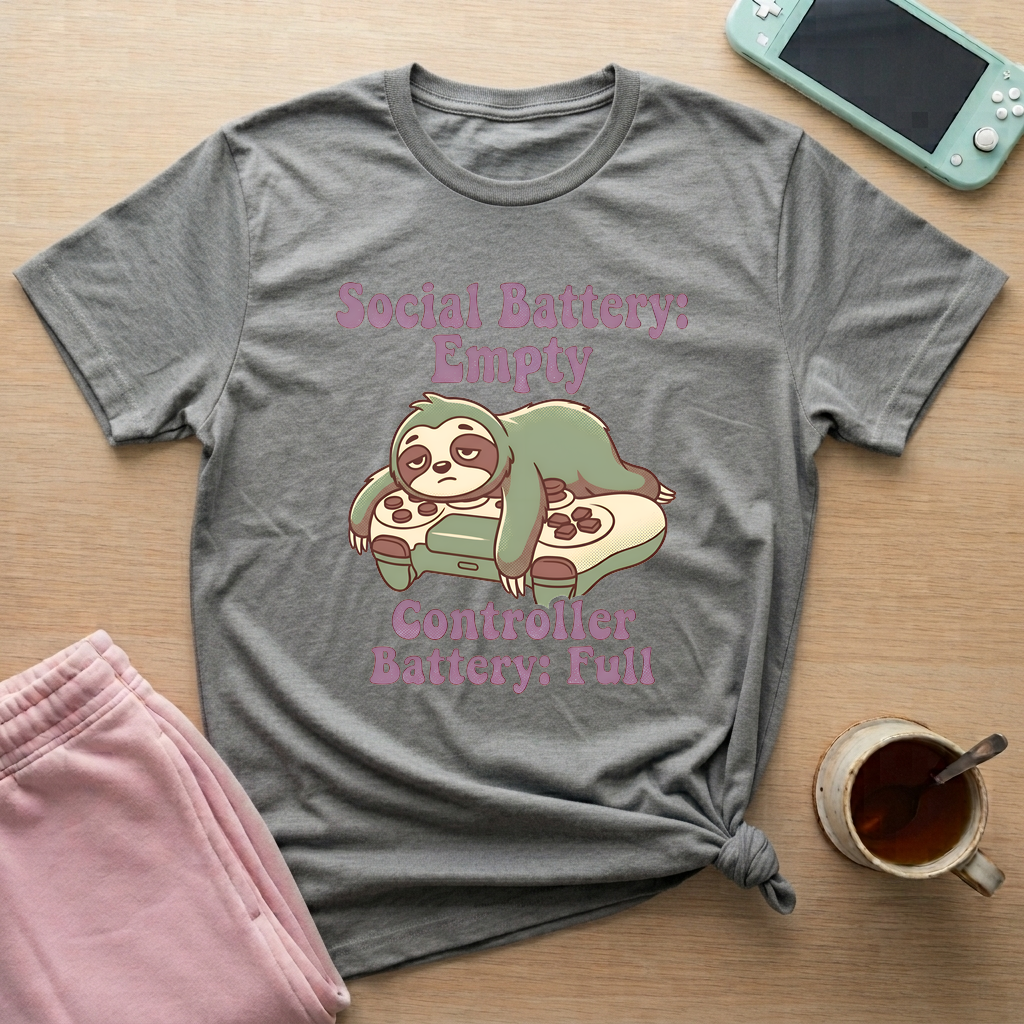 Introvert Recharge T-Shirt - Introvert Recharge_graphite_heather