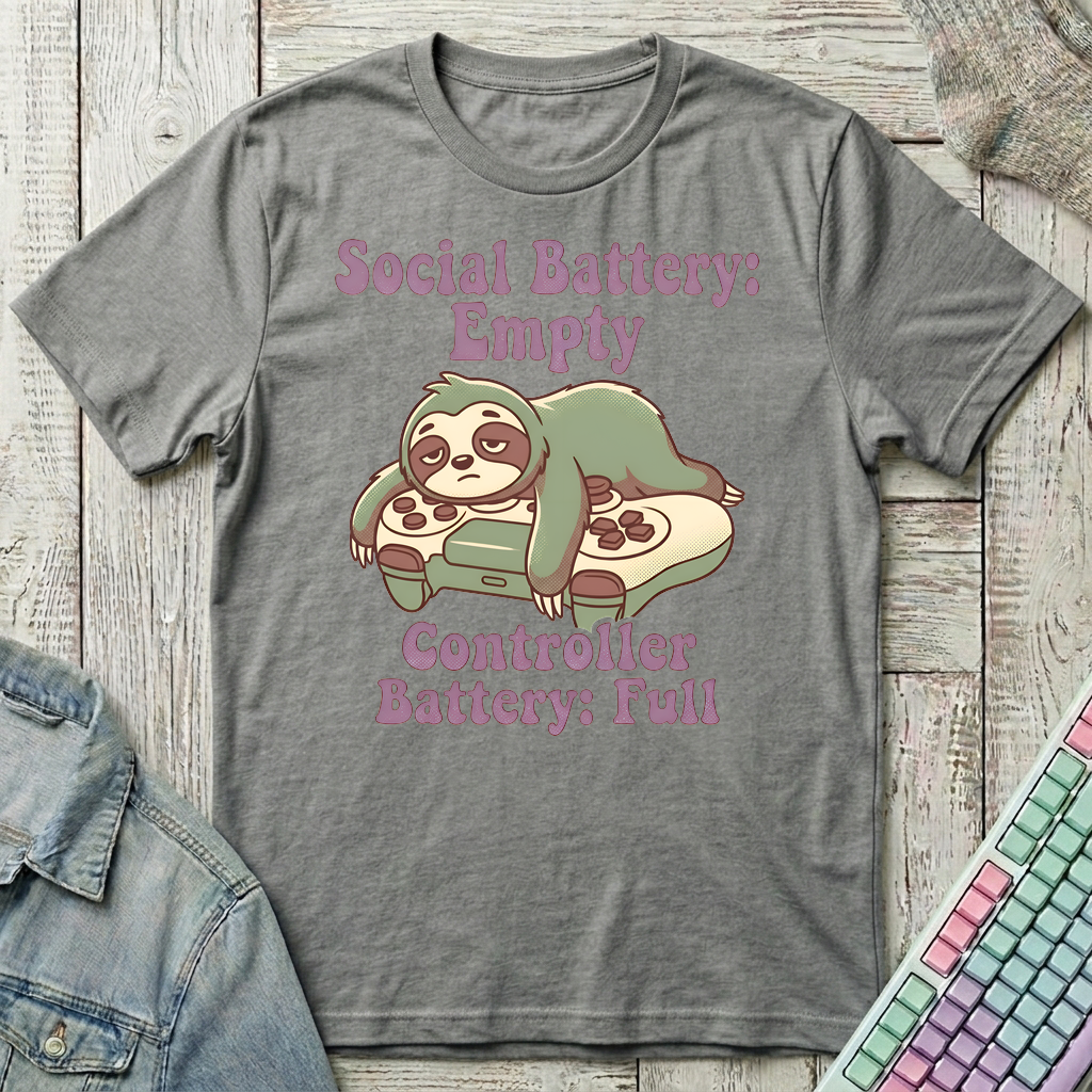 Introvert Recharge T-Shirt - Introvert Recharge_graphite_heather