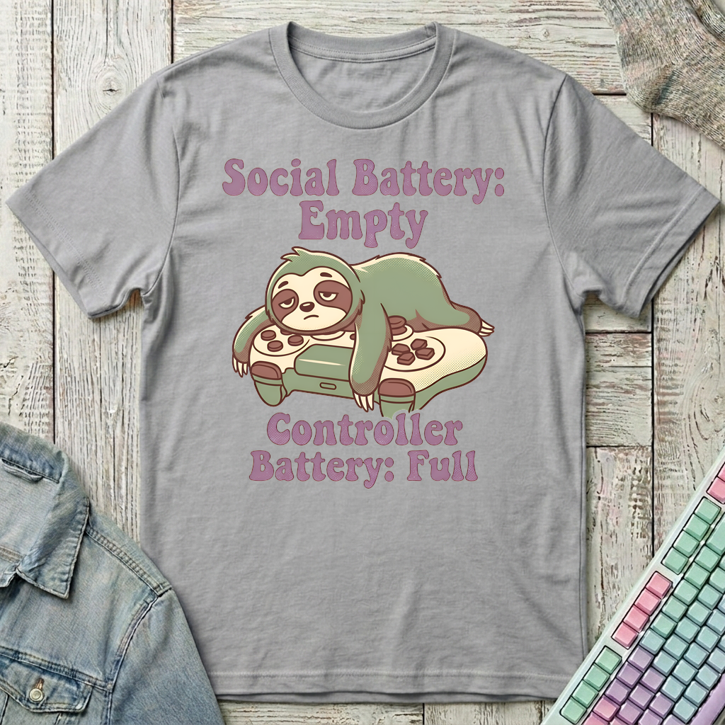 Introvert Recharge T-Shirt - Introvert Recharge_sport_grey