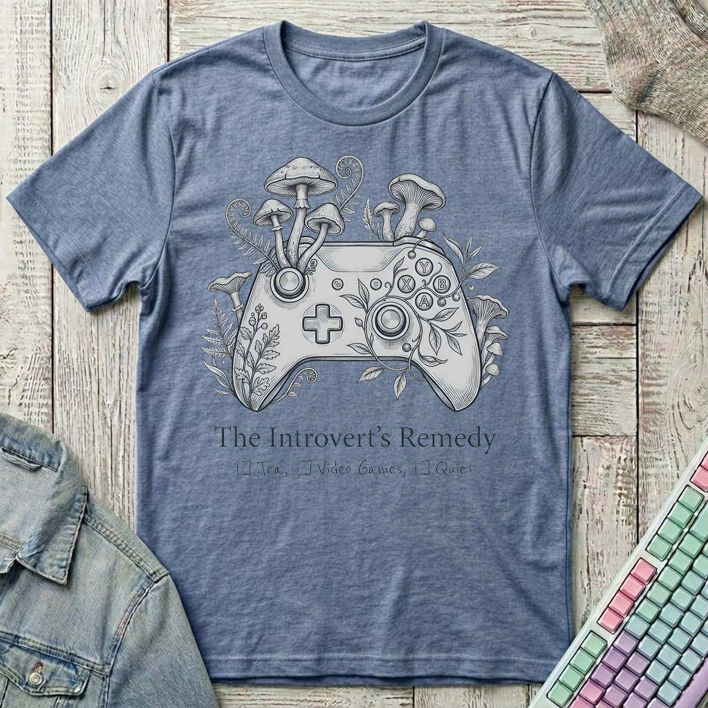Introvert Remedy T-Shirt - Introvert Remedy_heather_indigo